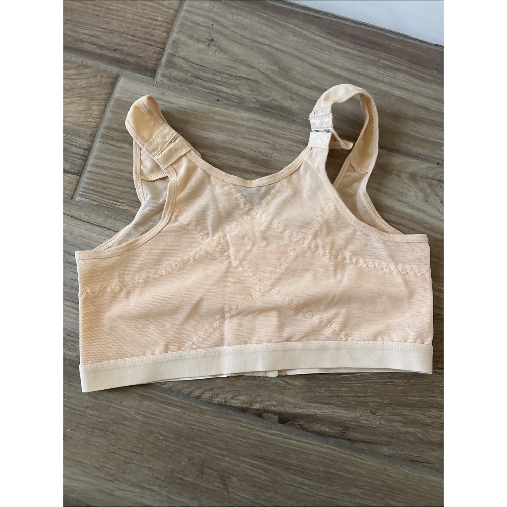 Womens Beige Nylon Stretch Mesh Compression/Minimizer Bra Sz Med- New